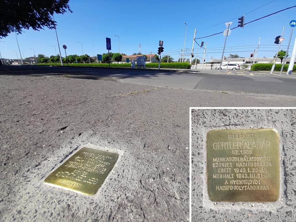 Gertler Aladár botlatóköve - Fotó Czuni Imre Gertler Aladár botlatóköve - Fotó Czuni Imre